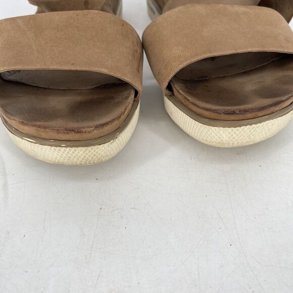 Eileen Fisher Sport Leather Tumbled Sneaker Platform Roman Sandals Size 8.5 - Picture 9 of 10